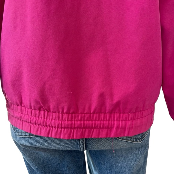 Vintage color block jacket pink blue white piping snap closure small - Picture 10 of 16